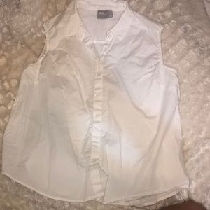 Sleeveless button down